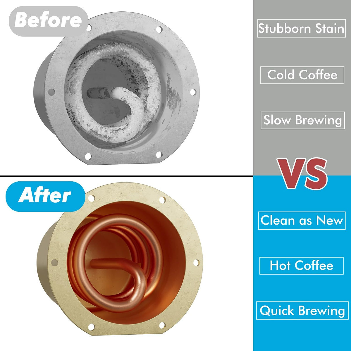 New England Stories Breville descaling tablets close-up showing cleaning action