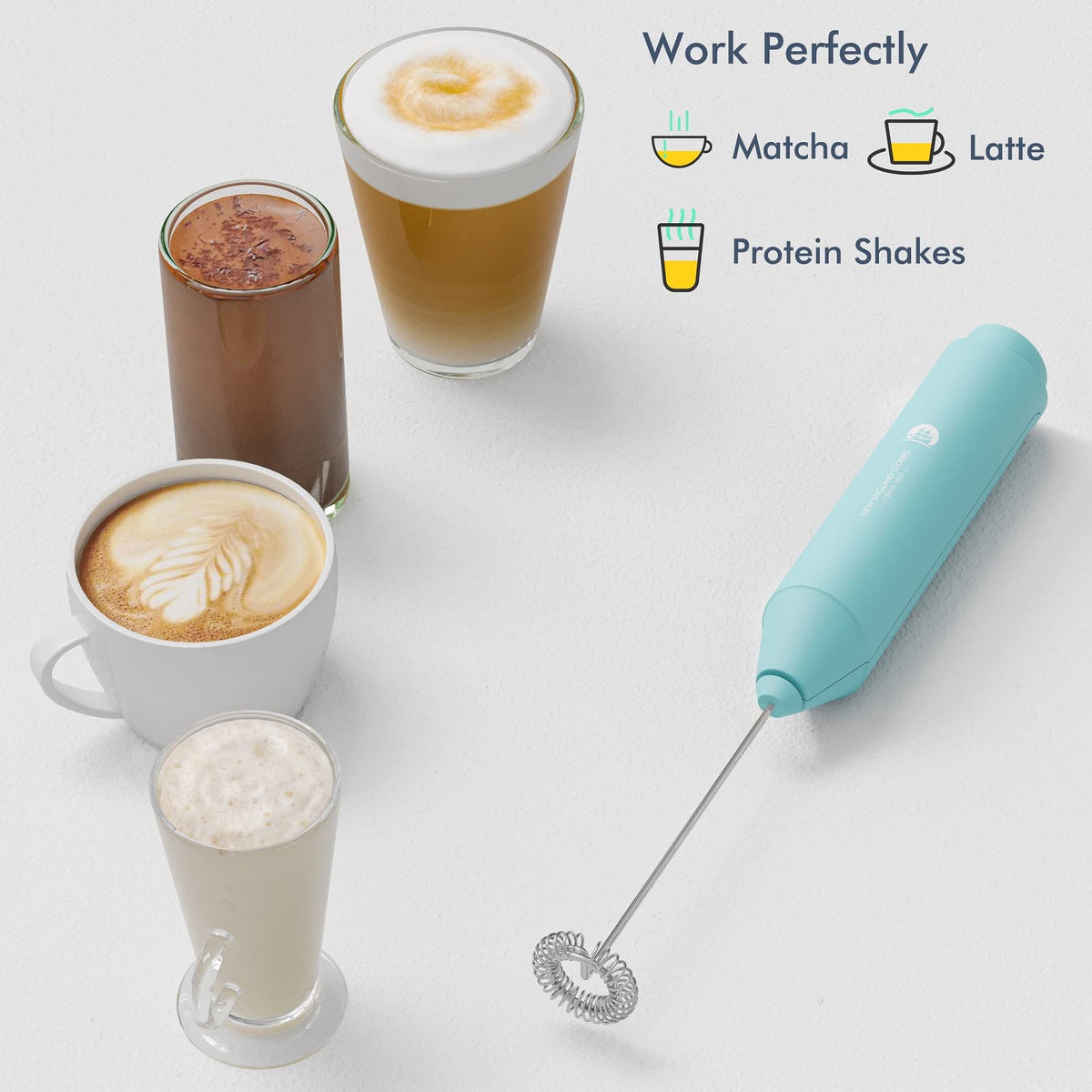 New England Stories cappuccino foam for café-style drinks at home.