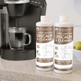 New England Stories descaler-limescale-removal showing mineral buildup removal from brewers.