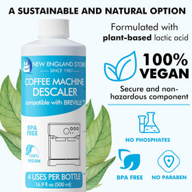 New England Stories descaler no odor label highlights fresh coffee