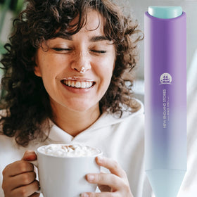 New England Stories hot chocolate frother delivers rich, airy cocoa tops.