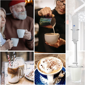 New England Stories hot chocolate frothing creates rich texture anytime