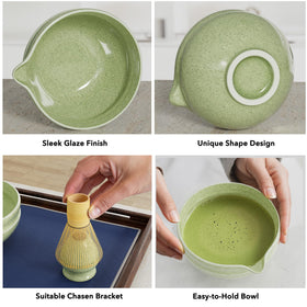 New England Stories Matcha Whisk Set sifter ensures even dissolution of matcha powder
