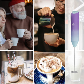 New England Stories portable stirrer for convenient frothing anywhere.