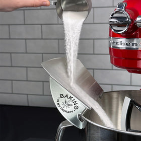 New Metro Design stainless steel pouring shield highlights durable, mess-free pouring.