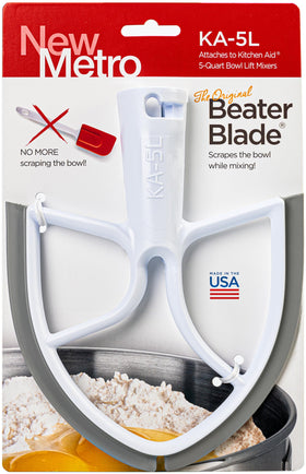 New Metro KA-5L BeaterBlade in action pushing batter down for thorough mixing.