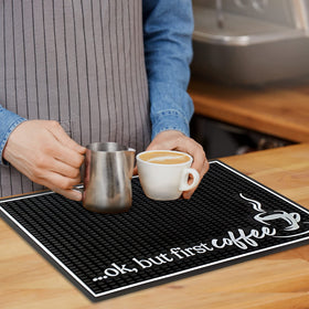 New Mungo Ok But First Coffee mat 18x12 fits compact counters
