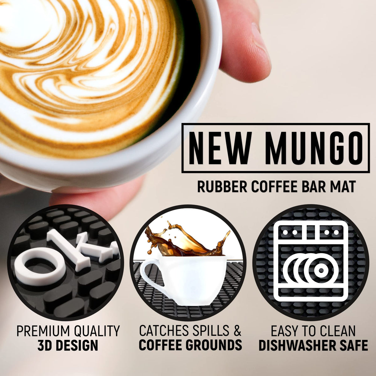 New Mungo Ok But First Coffee mat as stylish bar area decor protects counters