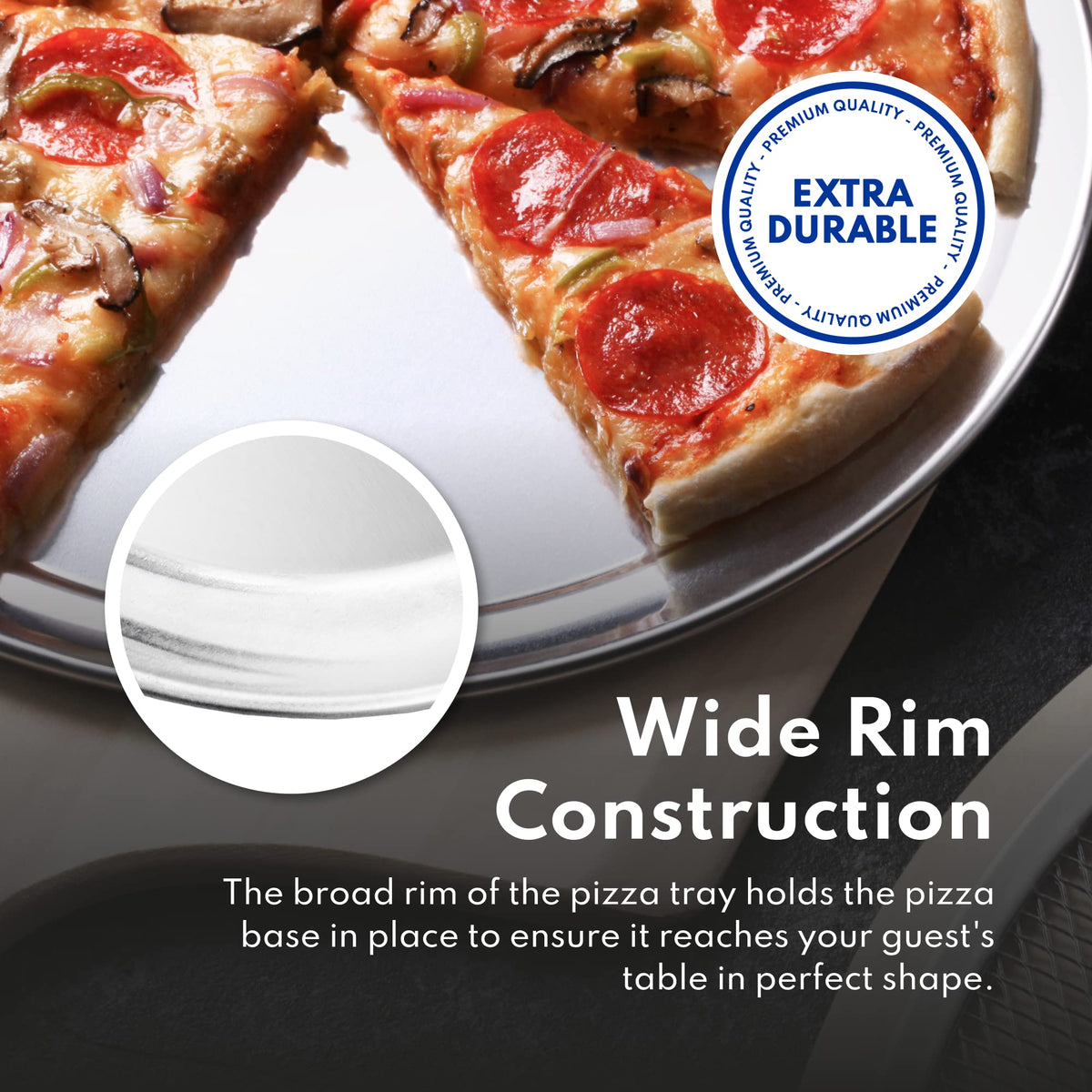 New Star 16-inch pizza pan ready for oven to table use