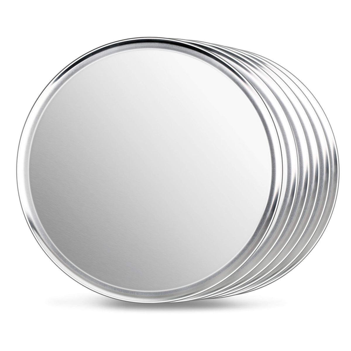 New Star 16-inch pizza pan with wide rim, top view for easy handling