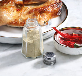 Set of 12 provides consistent seasoning across meals.
