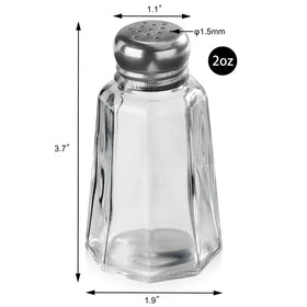 Clear glass bodies let you see contents at a glance.