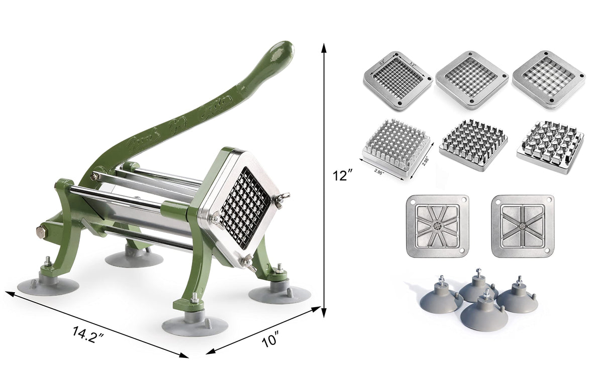 New Star 38408 side view showing sturdy die-cast iron and stainless steel parts.
