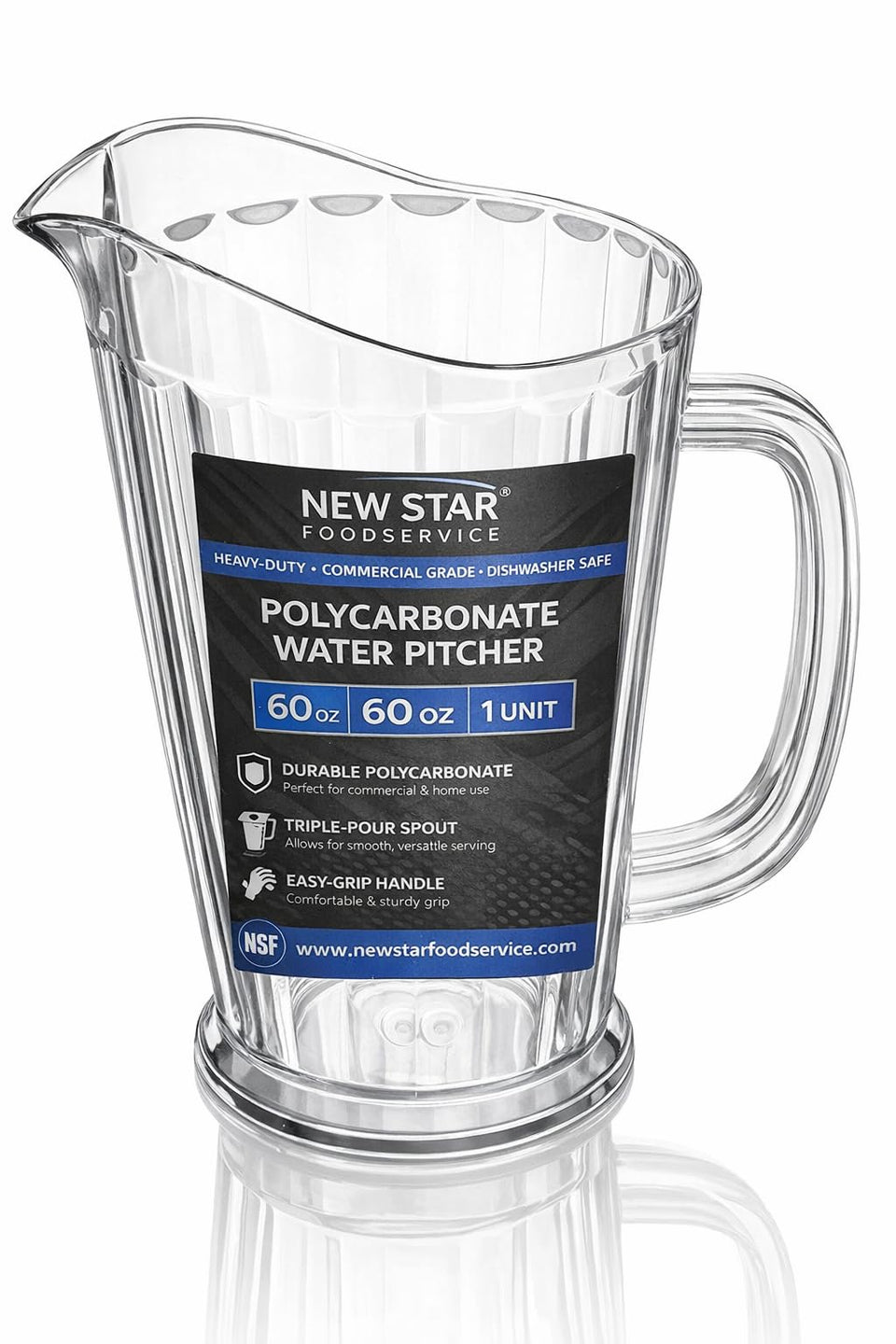 New Star 46144 polycarbonate pitcher, 60-ounce capacity, durable service.
