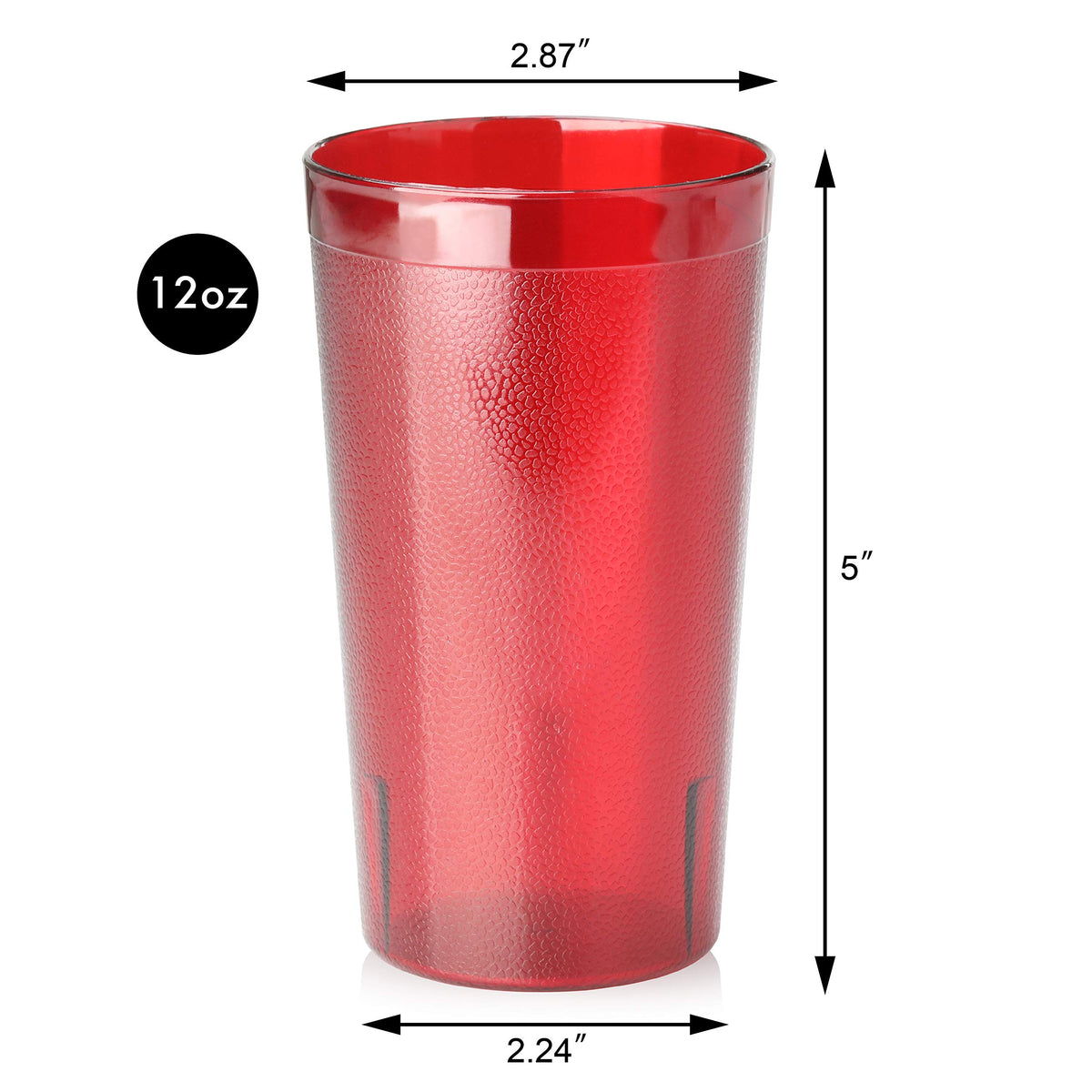 Break-resistant SAN plastic cup for reliable day-to-day use.