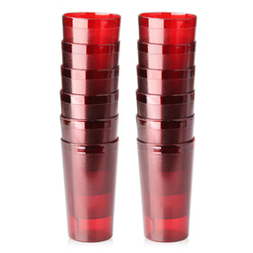 New Star 530028 red tumbler cup with stackable design for fast service.