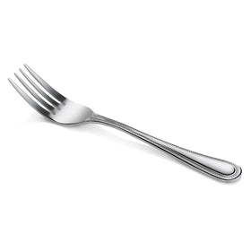New Star bead-pattern fork handle detail for elegant table presentation.