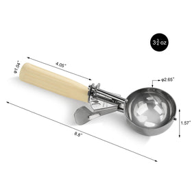 New Star disher 34783 three-point-seven-five-ounce portion size shown for consistent servings.