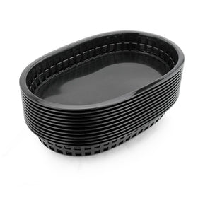 New Star fast food baskets 10.5x7 black for burgers and fries.