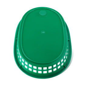 New Star green fast-food basket with deli paper pairing for clean prep.