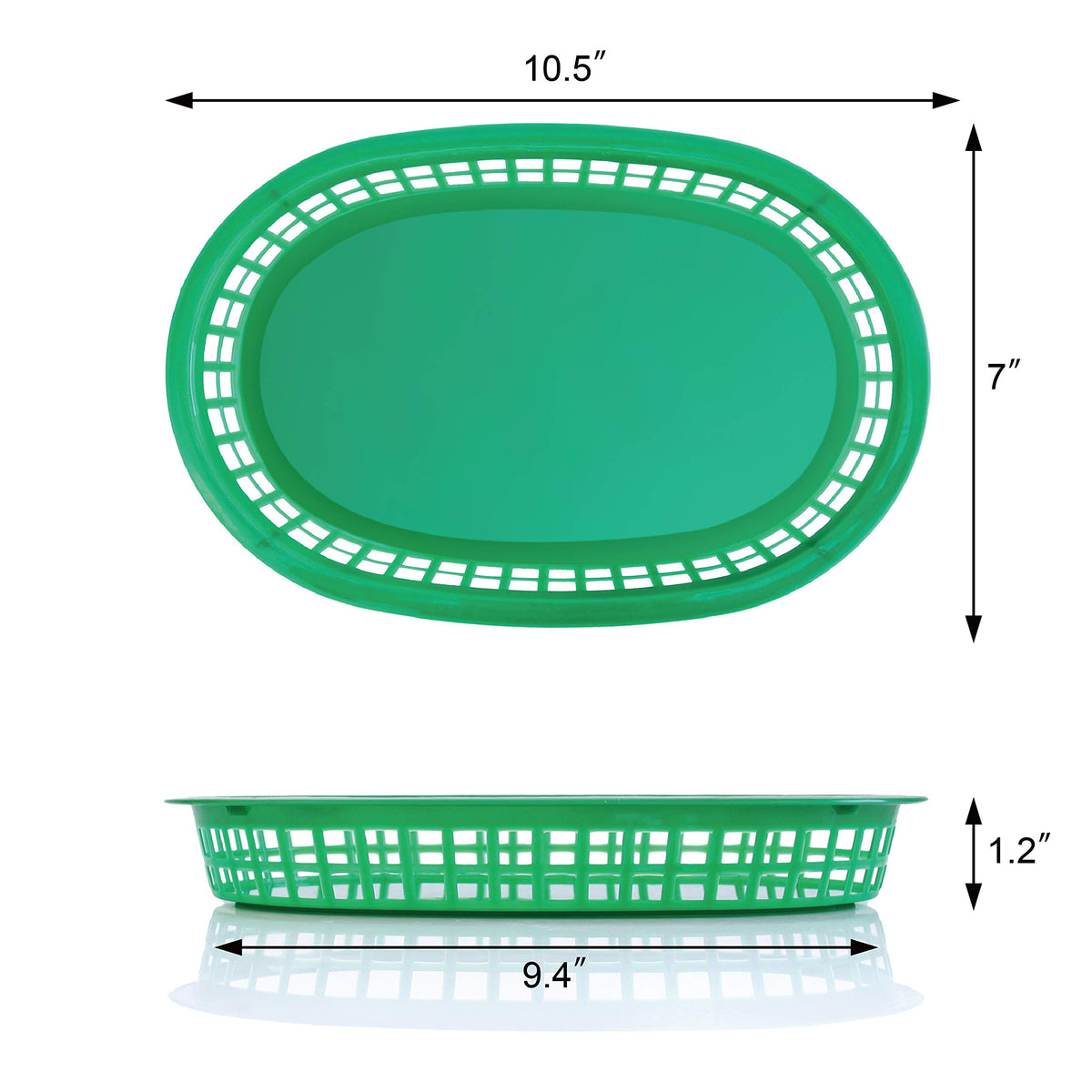 New Star lattice-side basket with grease-catching feature enhancing presentation.