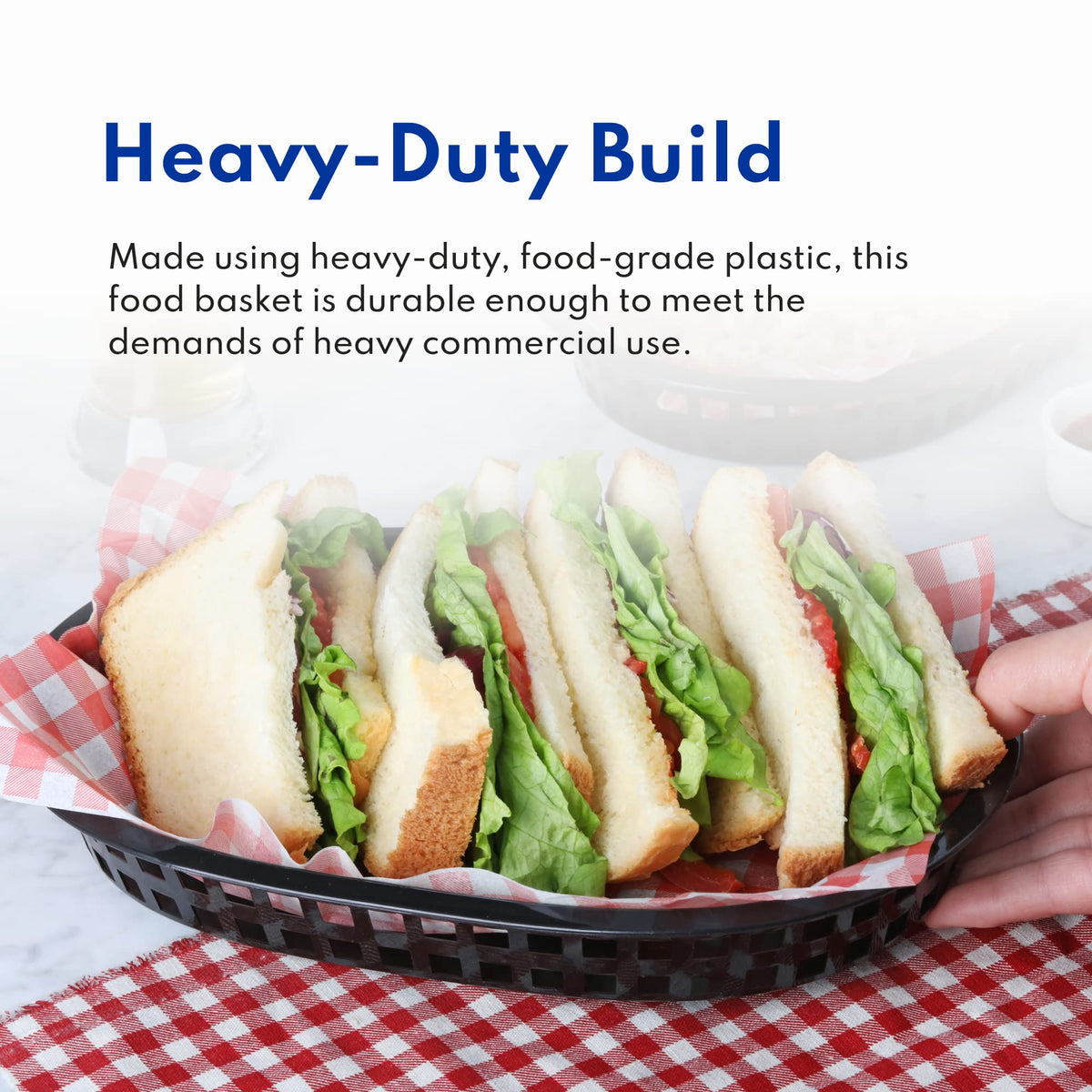 New Star fast-food baskets shown in microwave-safe use for quick heating.