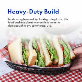 New Star fast-food baskets shown in microwave-safe use for quick heating.