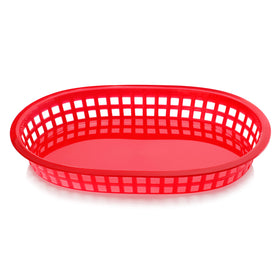New Star fast food basket red; microwave-safe option for quick heat-ups.
