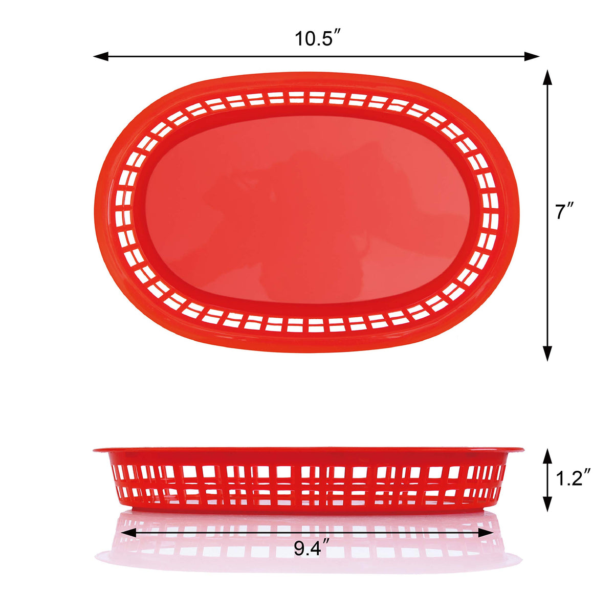 New Star fast food basket red, dishwasher-safe for easy cleanup after service.