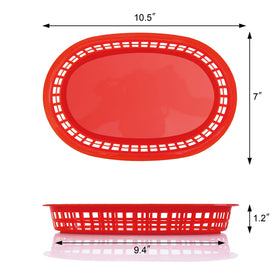 New Star fast food basket red, dishwasher-safe for easy cleanup after service.