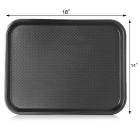 New Star fast food tray 14x18 black, side profile for quick service