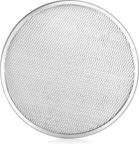 New Star Foodservice 14-inch seamless pizza baking screen front view for durable professional use.