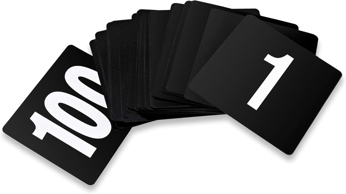 New Star Foodservice 23084 double-side table number card, 4x4 inches, enhances seating visibility