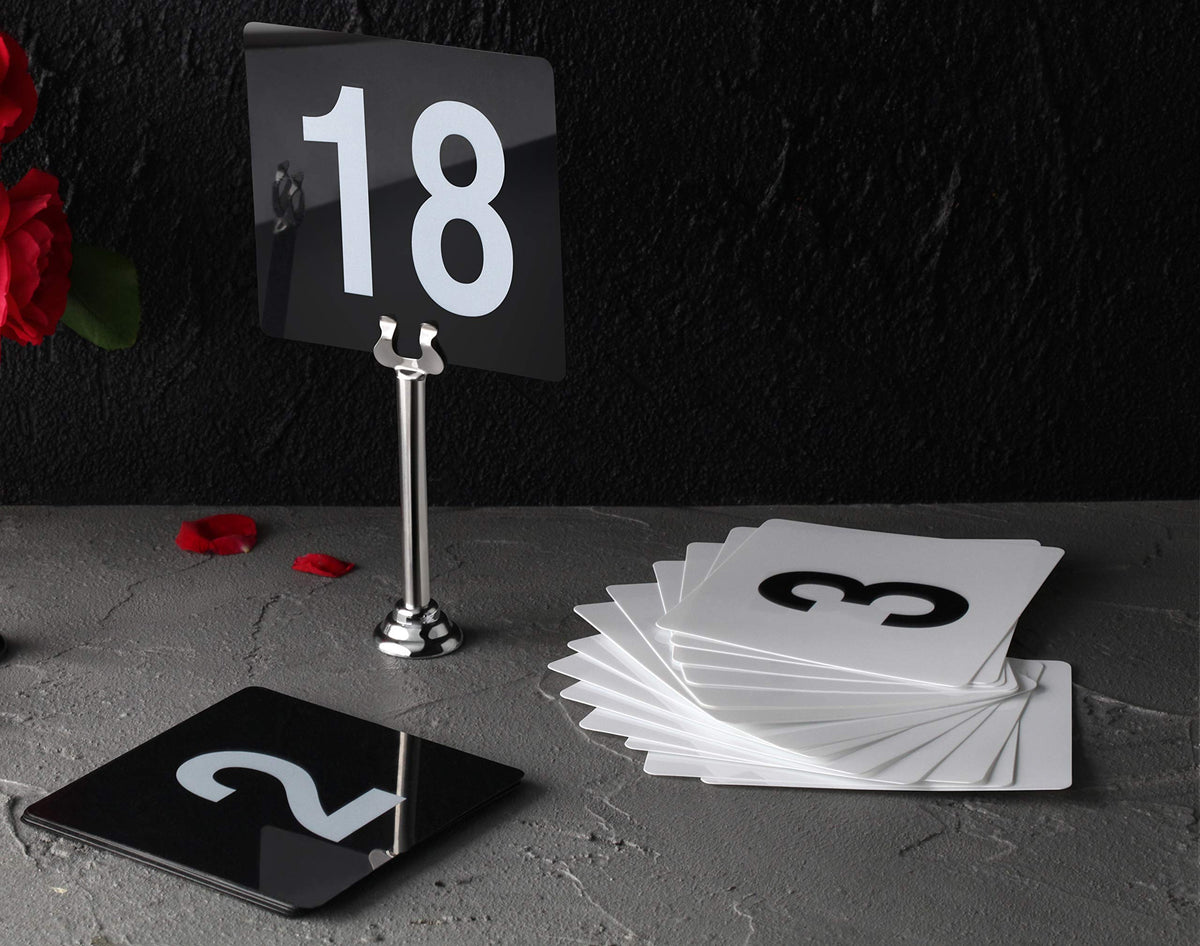 New Star Foodservice 23084 durable and lightweight table number card fits standard holders