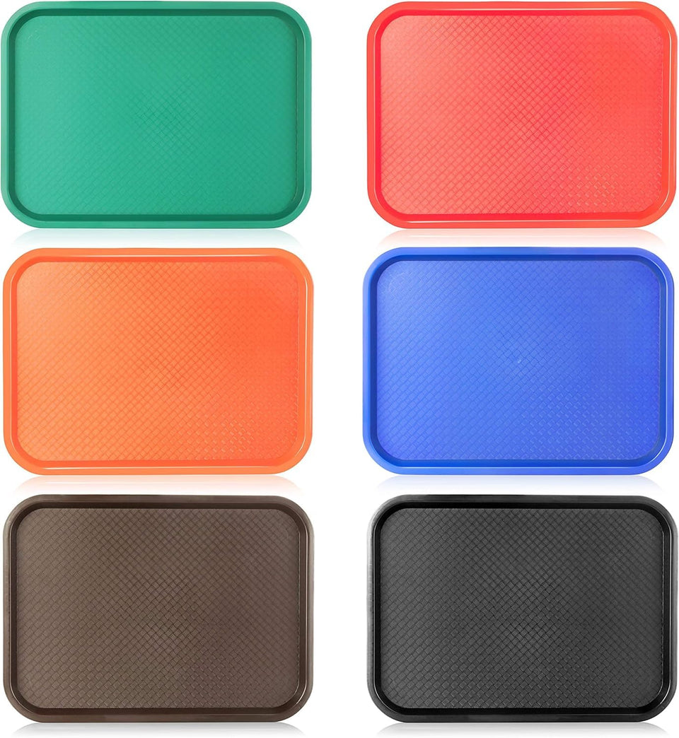New Star Foodservice 28010 tray in assorted colors for organized service lines.