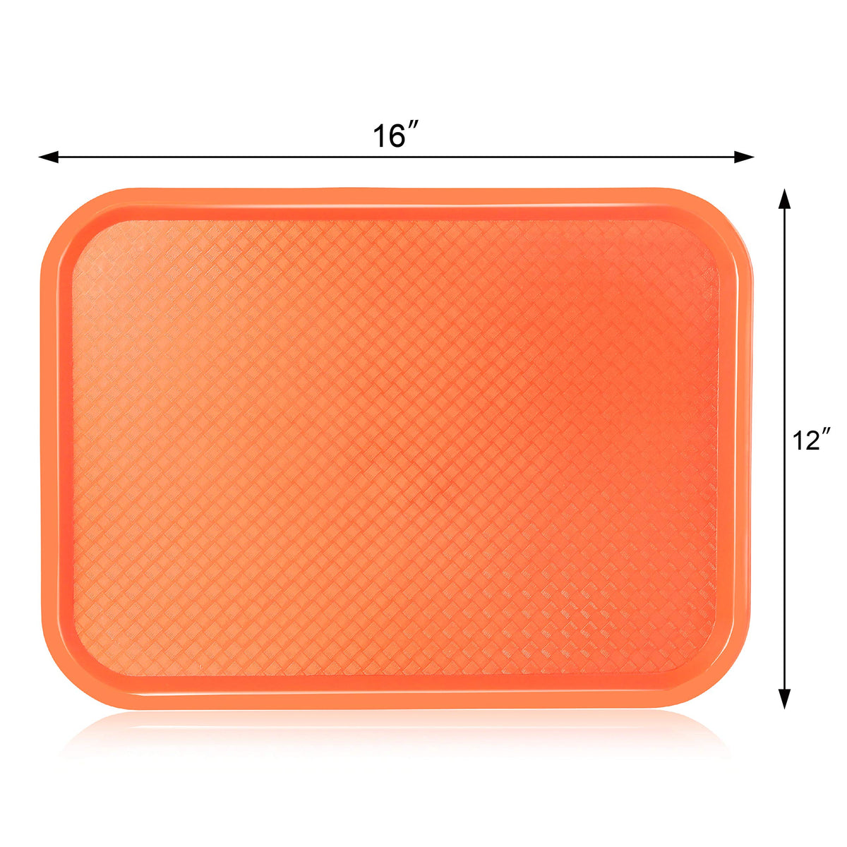 New Star Foodservice 28010 tray shows standard 12 by 16 inch size for meals.