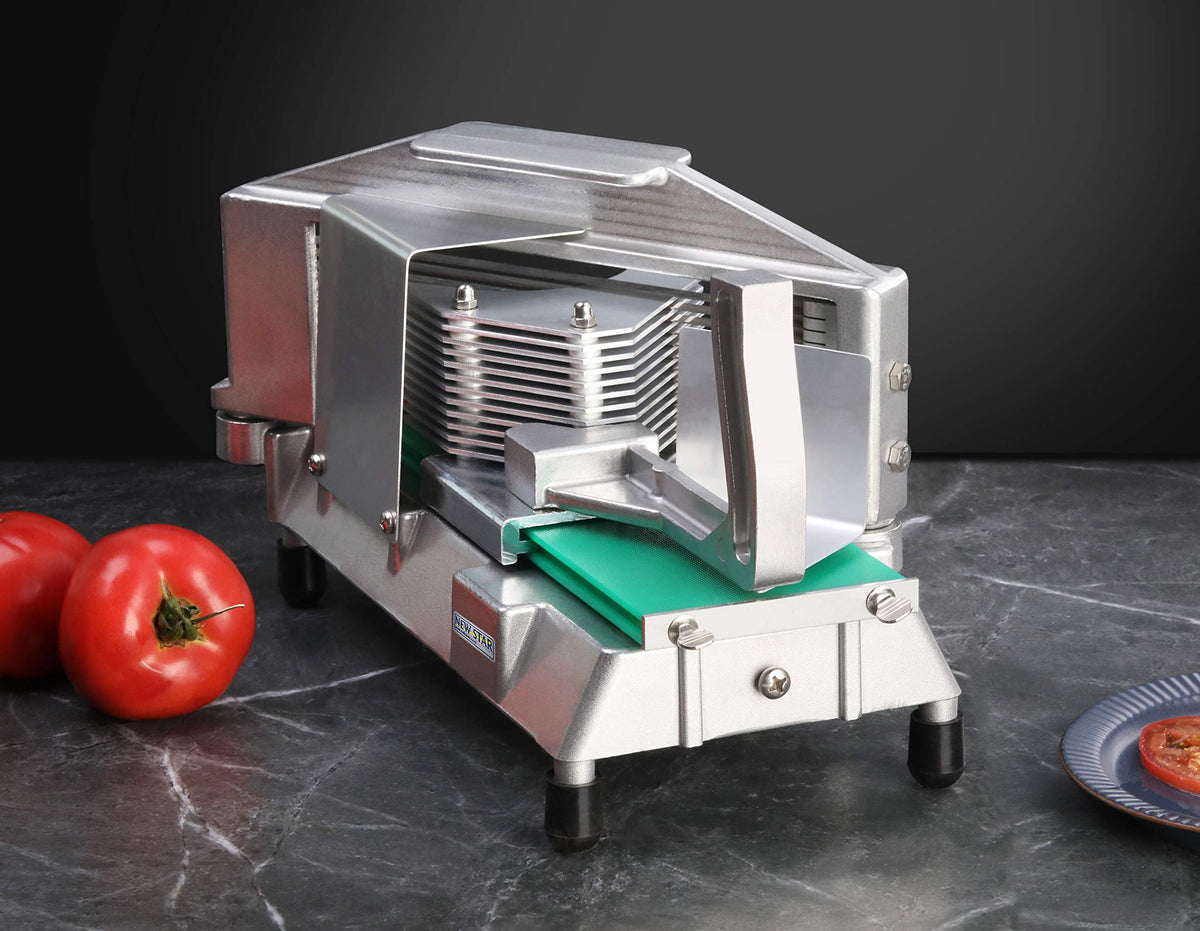 New Star Foodservice 39702 3/16-inch slices option highlights precise thickness.