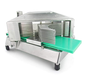New Star Foodservice 39702 tomato slicer front view enables fast, uniform slices.