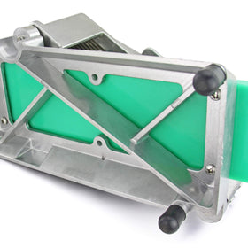 New Star Foodservice 39702 tomato slicer vertical and horizontal handles provide easy leverage.