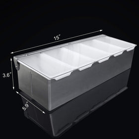 New Star 48032 easy access with clear hinged lid for garnishes.