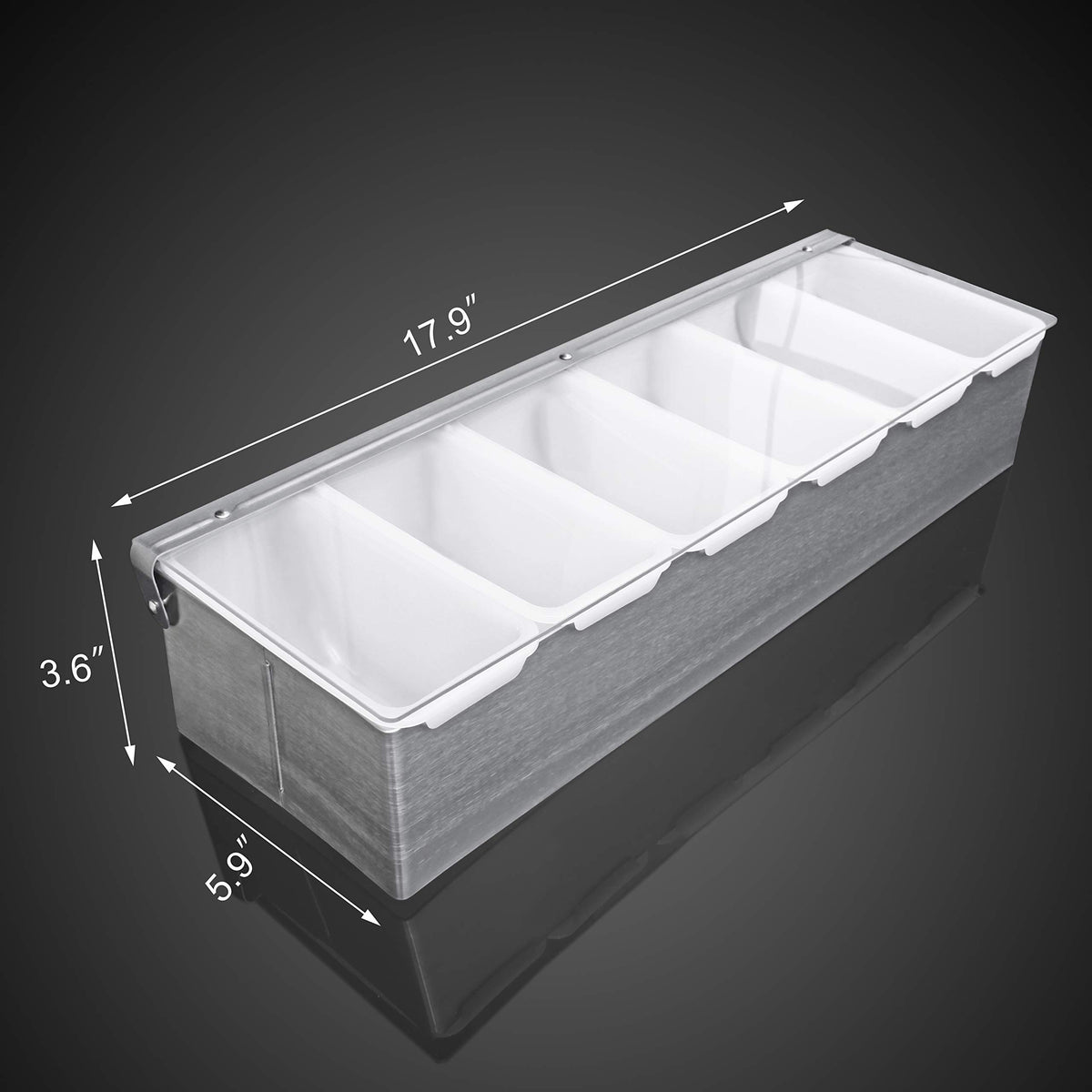 New Star 48049 clear lid highlights garnishes for quick identification during service
