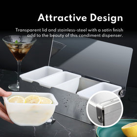 New Star 48049 stores ketchup, mustard, mayo, and more for fast service