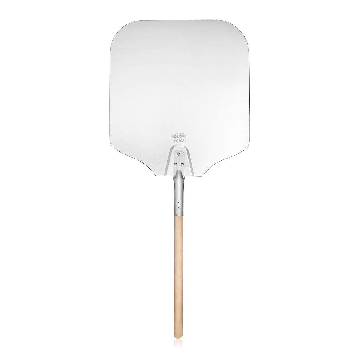 New Star Foodservice 50196 aluminum pizza peel blade enables smooth transfer
