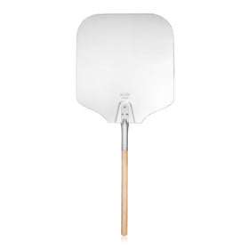 New Star Foodservice 50196 aluminum pizza peel blade enables smooth transfer