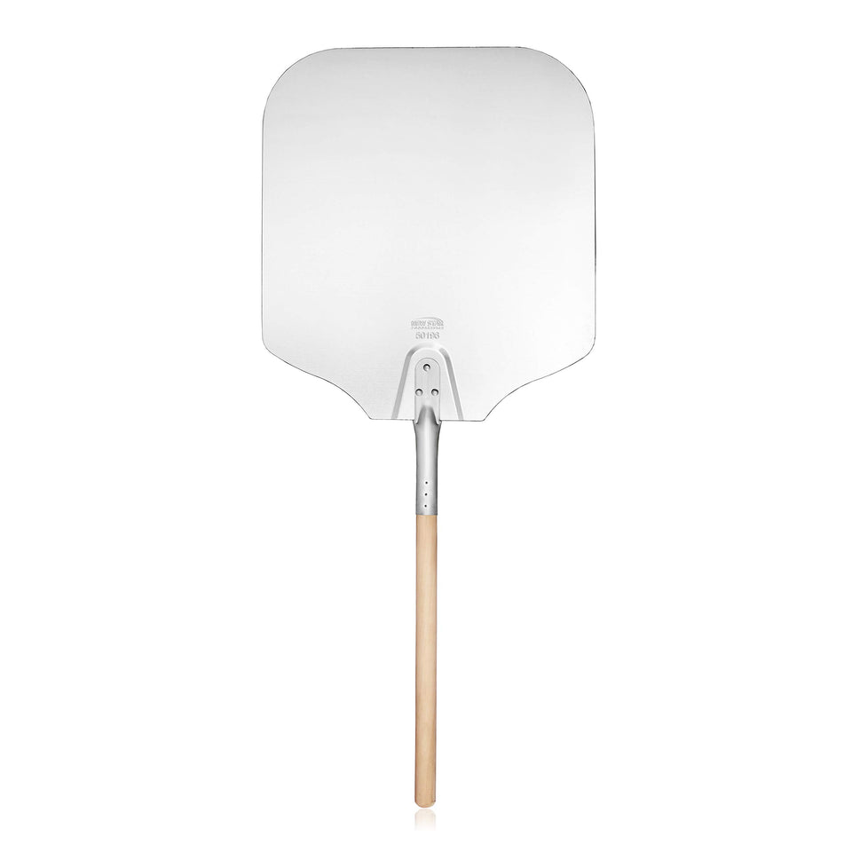 New Star Foodservice 50196 aluminum pizza peel blade enables smooth transfer