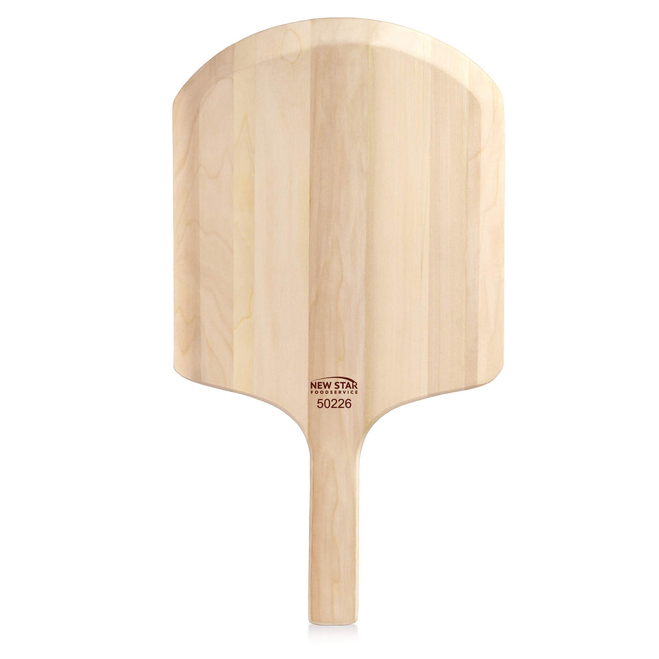 New Star 50226 pizza peel basswood transfers pizzas easily from oven to board.