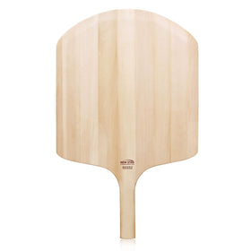 New Star Foodservice 50332 pizza peel with blade-under design for easy pizza transfer.