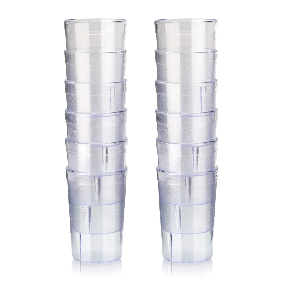 New Star Foodservice 8 oz clear tumbler set of 12 for uniform high-volume service.