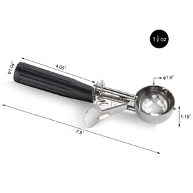New Star Foodservice disher with 18/8 stainless steel bowl for durable, long-lasting service.