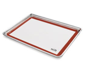 New Star baking mat shown enabling quick cleanup after use on a sheet pan.